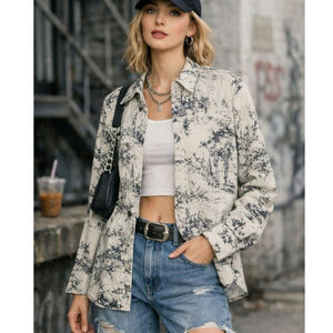 Rena Rowan Lightweight Jacket Silk Blend Victorian Nostalgic Cottagecore Size 8